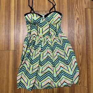 American Rag Colorful Chevron Pattern Dress
